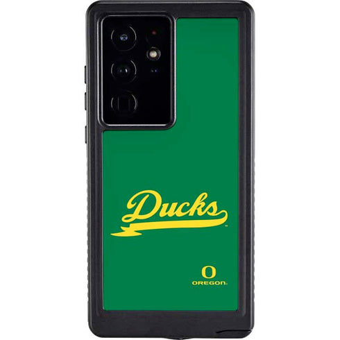 University of Oregon Ducks Logo and Wings Galaxy S24 Ultra Waterproof Case