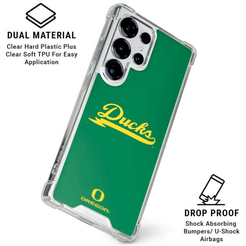 University of Oregon Ducks Logo and Wings Galaxy S25 Ultra Clear Case