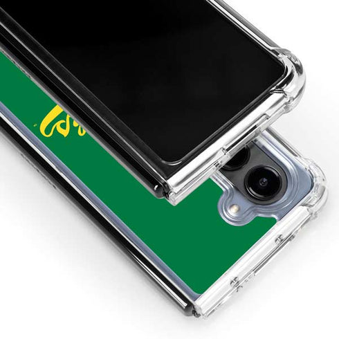 University of Oregon Ducks Logo and Wings Galaxy Z Fold5 5G Clear Case