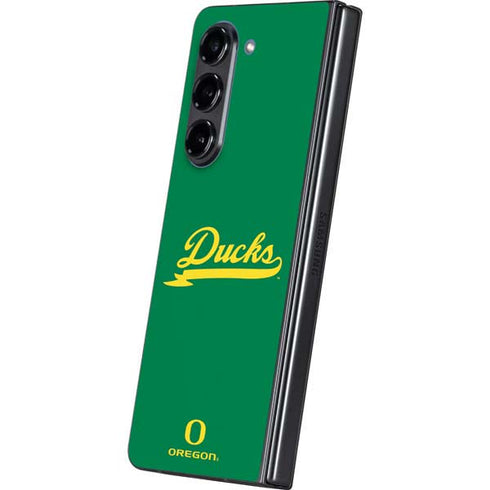 University of Oregon Ducks Logo and Wings Galaxy Z Fold5 5G Skin