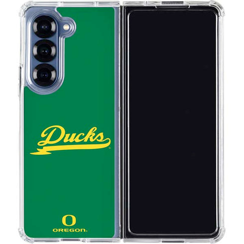 University of Oregon Ducks Logo and Wings Galaxy Z Fold6 Clear Case