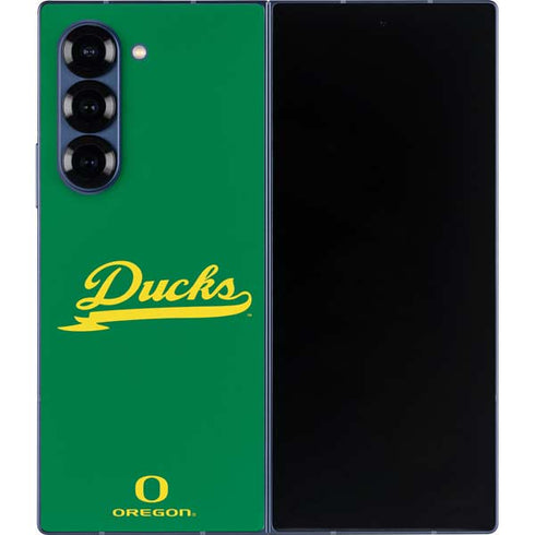 University of Oregon Ducks Logo and Wings Galaxy Z Fold6 Skin