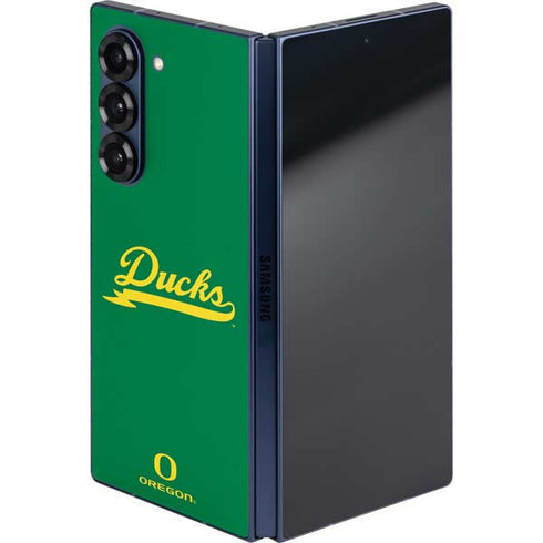 University of Oregon Ducks Logo and Wings Galaxy Z Fold6 Skin