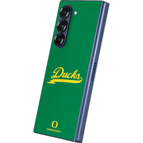 University of Oregon Ducks Logo and Wings Galaxy Z Fold6 Skin