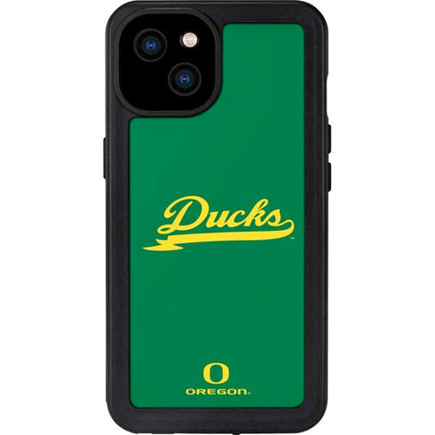 University of Oregon Ducks Logo and Wings iPhone 15 Plus Waterproof Case