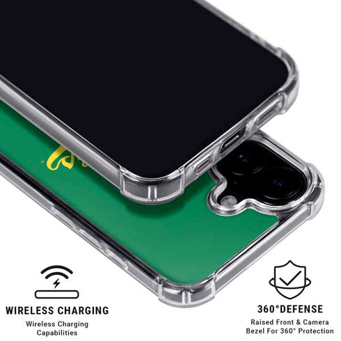 University of Oregon Ducks Logo and Wings iPhone 16 Plus Clear Case