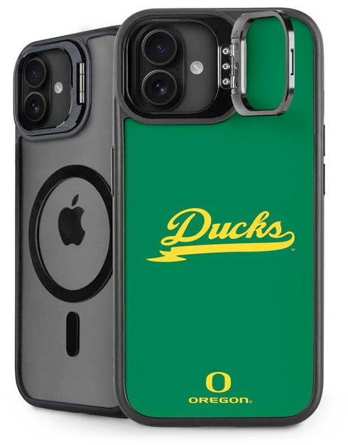 University of Oregon Ducks Logo and Wings iPhone 16 Plus Kickstand Case