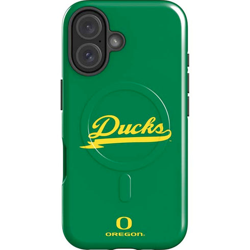 University of Oregon Ducks Logo and Wings iPhone 16 Plus Magsafe Impact Case