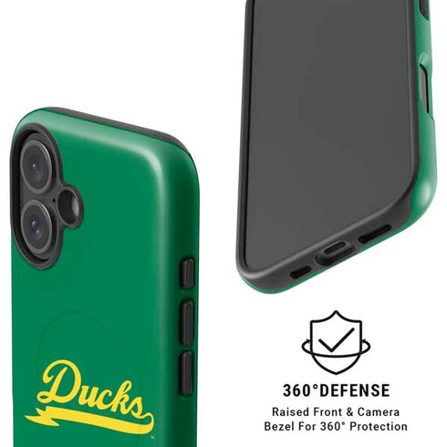 University of Oregon Ducks Logo and Wings iPhone 16 Plus Magsafe Impact Case
