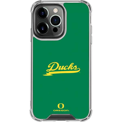 University of Oregon Ducks Logo and Wings iPhone 16 Pro Clear Case