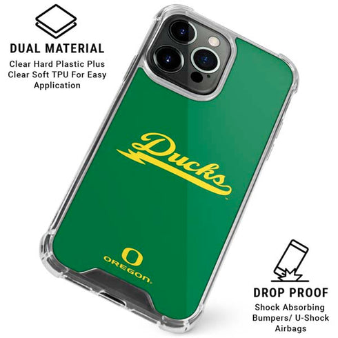 University of Oregon Ducks Logo and Wings iPhone 16 Pro Clear Case