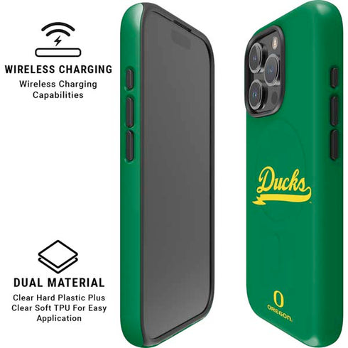 University of Oregon Ducks Logo and Wings iPhone 16 Pro Magsafe Impact Case
