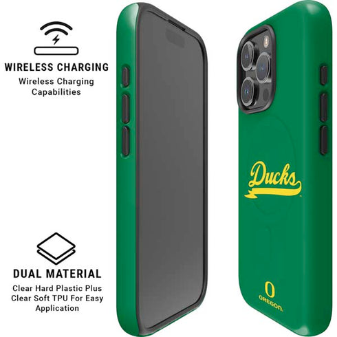 University of Oregon Ducks Logo and Wings iPhone 16 Pro Max Magsafe Impact Case