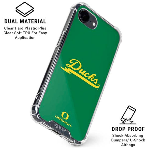 University of Oregon Ducks Logo and Wings iPhone 16e Clear Case