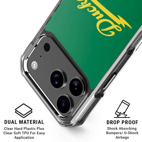 University of Oregon Ducks Logo and Wings iPhone 18 Pro Clear Case
