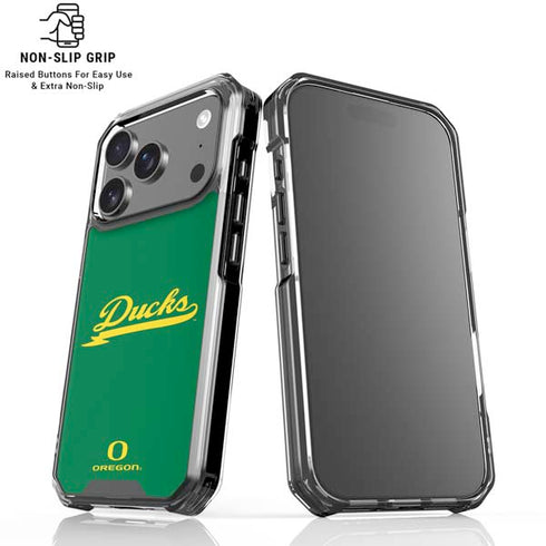 University of Oregon Ducks Logo and Wings iPhone 18 Pro Clear Case