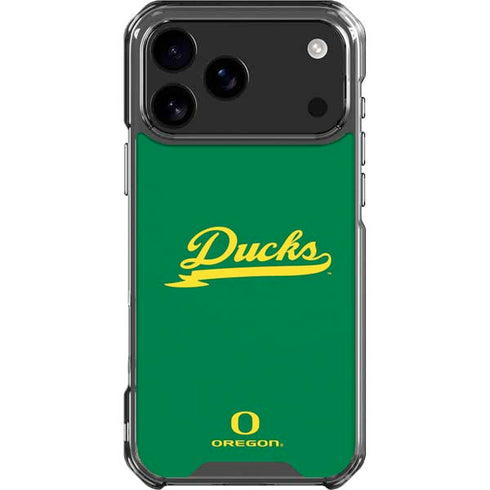 University of Oregon Ducks Logo and Wings iPhone 18 Pro Max Clear Case