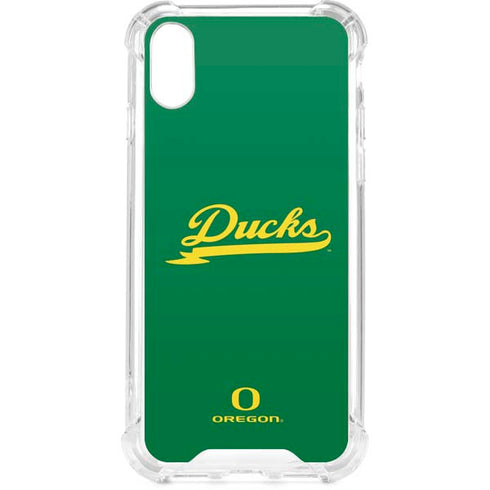 University of Oregon Ducks Logo and Wings iPhone XS Clear Case