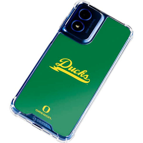 University of Oregon Ducks Logo and Wings Moto G 5G (2024) Clear Case