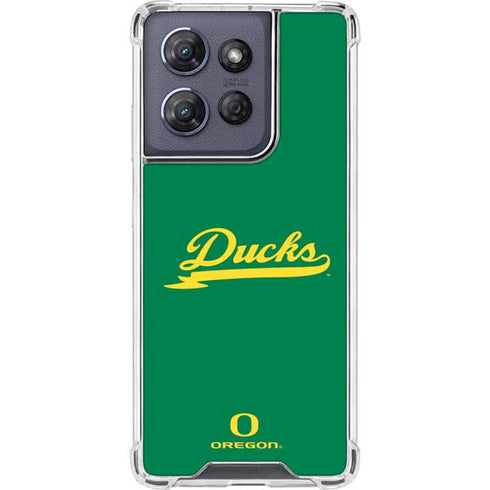 University of Oregon Ducks Logo and Wings Moto G Play 5G (2025) Clear Case
