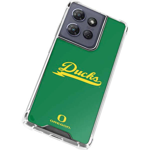 University of Oregon Ducks Logo and Wings Moto G Play 5G (2025) Clear Case