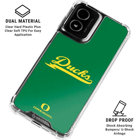University of Oregon Ducks Logo and Wings Moto G Power 5G (2024) Clear Case