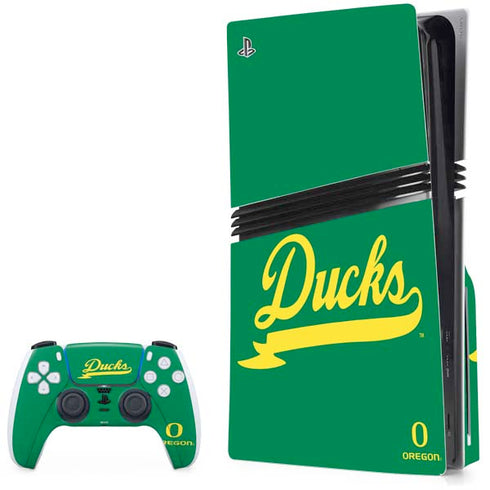 University of Oregon Ducks Logo and Wings PlayStation PS5 Skins