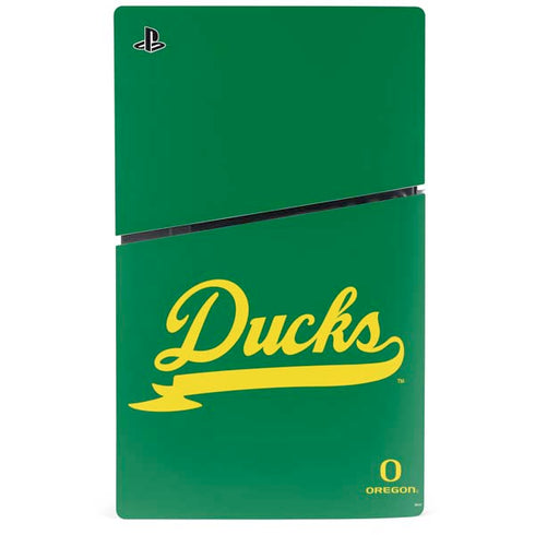University of Oregon Ducks Logo and Wings PS5 Slim Digital Edition Console Skin