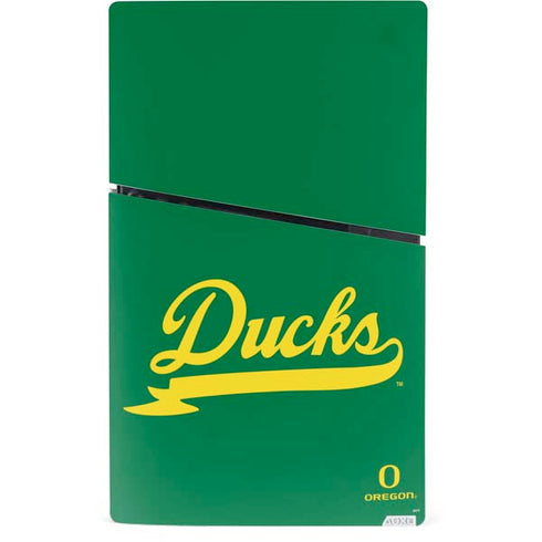 University of Oregon Ducks Logo and Wings PS5 Slim Digital Edition Console Skin