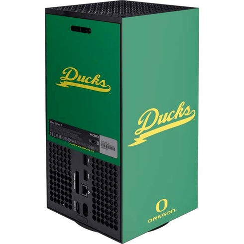 University of Oregon Ducks Logo and Wings XBox Series X Digital Edition Console Skin