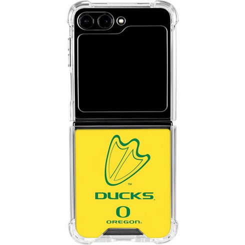 University of Oregon Ducks Logo Galaxy Z Flip6 Clear Case
