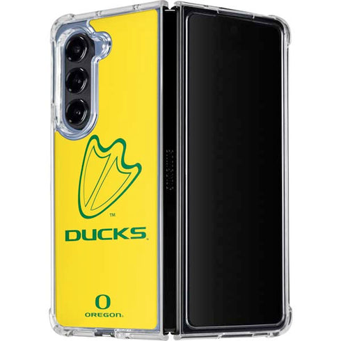 University of Oregon Ducks Logo Galaxy Z Fold5 5G Clear Case