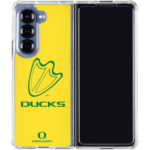 University of Oregon Ducks Logo Galaxy Z Fold7 Clear Case