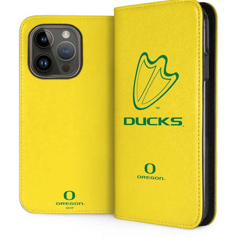 University of Oregon Ducks Logo iPhone 15 Pro Folio Case