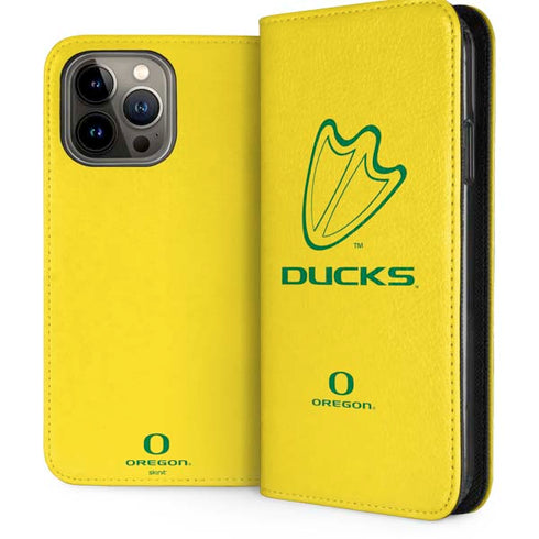University of Oregon Ducks Logo iPhone 15 Pro Max Folio Case