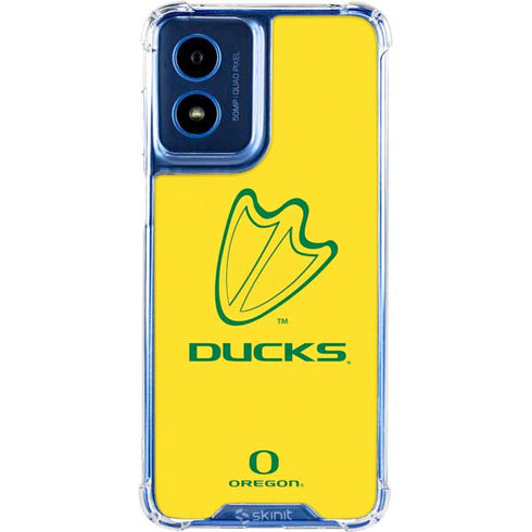 University of Oregon Ducks Logo Moto G 5G (2024) Clear Case