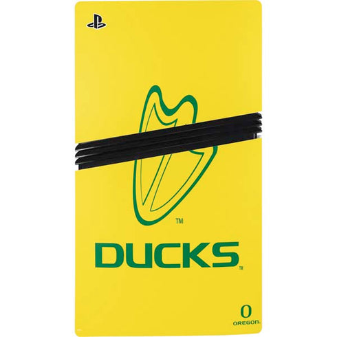 University of Oregon Ducks Logo PS5 Pro Disk Console Skin