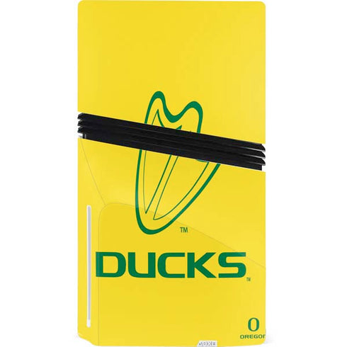 University of Oregon Ducks Logo PS5 Pro Disk Console Skin