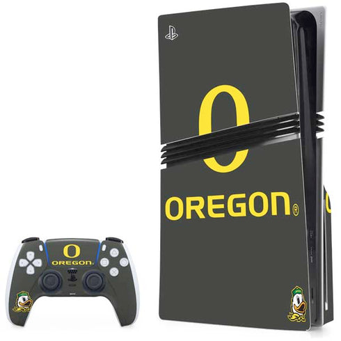 University of Oregon Ducks PS5 Pro Disk Bundle Skin