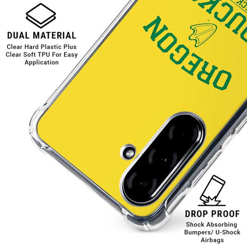 University of Oregon Ducks Quack Attack Galaxy A36 5G Clear Case