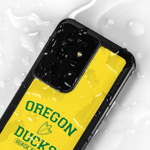 University of Oregon Ducks Quack Attack Galaxy S24 Ultra Waterproof Case