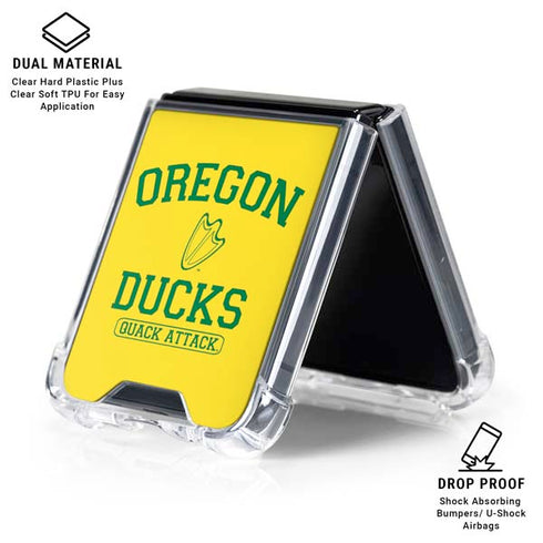 University of Oregon Ducks Quack Attack Galaxy Z Flip6 Clear Case