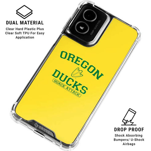 University of Oregon Ducks Quack Attack Moto G Power 5G (2024) Clear Case