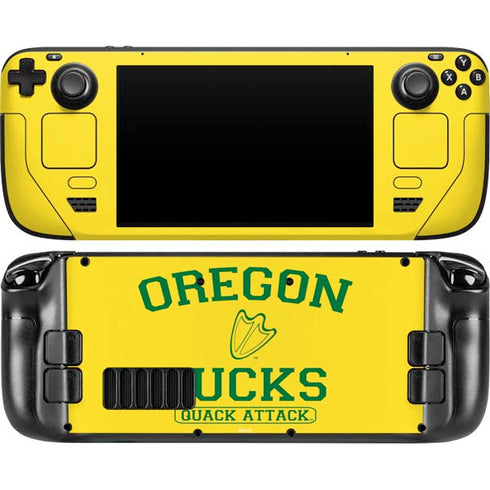 University of Oregon Ducks Quack Attack Steam Deck Handheld Gaming Computer OLED Skin