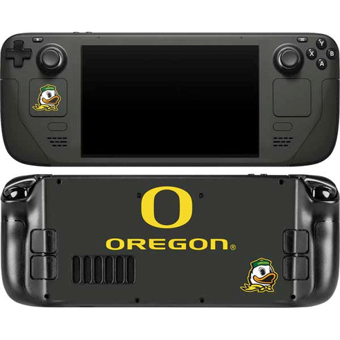 University of Oregon Ducks Steam Deck Handheld Gaming Computer OLED Skin