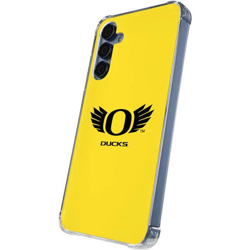 University of Oregon Ducks Yellow Galaxy A35 5G Clear Case