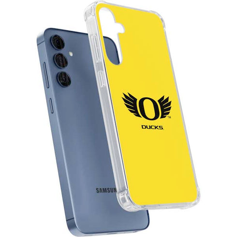 University of Oregon Ducks Yellow Galaxy A35 5G Clear Case