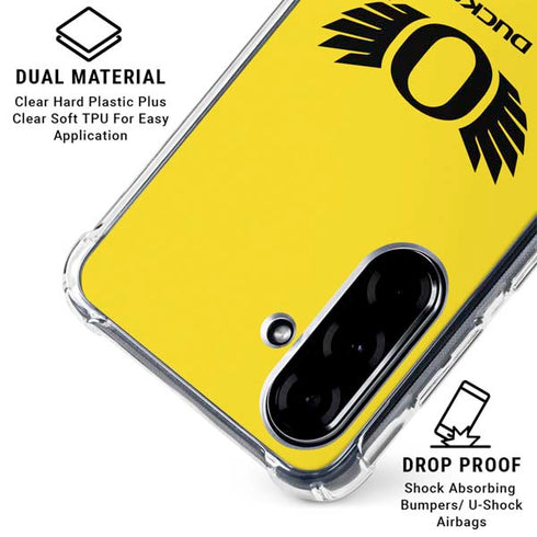 University of Oregon Ducks Yellow Galaxy A36 5G Clear Case