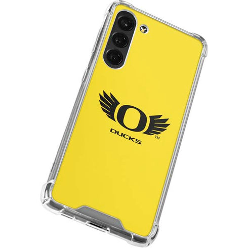 University of Oregon Ducks Yellow Galaxy S24 FE Clear Case