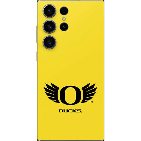 University of Oregon Ducks Yellow Galaxy S25 Ultra Skin